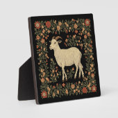 Betoverde Geit & Bloemen Folk Art Design Fotoplaat (Voorkant)