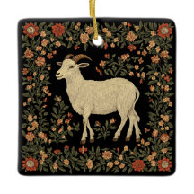 Betoverde Geit & Bloemen Folk Art Design