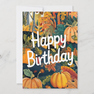 Betoverde gezellige herfst Herfst Happy Birthday Kaart