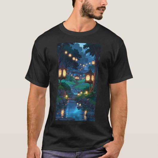 Betoverde Ghibli-geïnspireerde Dreamscape T-shirt (Voorkant)