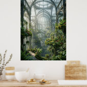Betoverde Glazen Tuinoase Poster (Keuken)