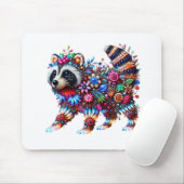 betoverde gloeiende wasbeer muismat (Met muis)