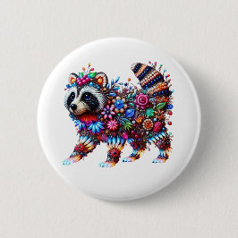 betoverde gloeiende wasbeer ronde button 5,7 cm