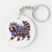 betoverde gloeiende wasbeer sleutelhanger (Achterkant)