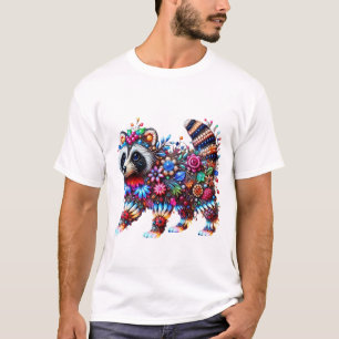 betoverde gloeiende wasbeer t-shirt