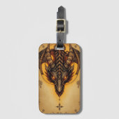 Betoverde Golden Dragon  mythisch Bagagelabel (Voorkant (verticaal))