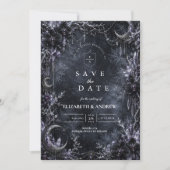 Betoverde Goth Winterhuwelijk Save The Date (Voorkant)