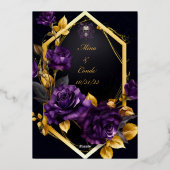 Betoverde Gotische bruiloft Save the Date Folie Uitnodiging (Achterkant)