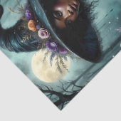 Betoverde Gotische Heksen met Paddestoelen & Maanl Tissuepapier (Detail)