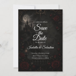 Betoverde Gotische Maanlicht Romantische Bruiloft Save The Date