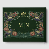 Betoverde Gotische Raaf Dahlia Leeuwenbek Bruiloft Gastenboek (Achterkant)