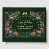 Betoverde Gotische Raaf Dahlia Leeuwenbek Bruiloft Gastenboek (Voorkant)