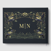 Betoverde Gotische Raven Bloemen Groene Bladeren H Gastenboek (Achterkant)