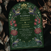 Betoverde Gotische Raven Bloemen Wedding Ach Kaart