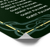 Betoverde Gotische Raven Bruiloft Zitplaatsen Graf Poster (Hoek)