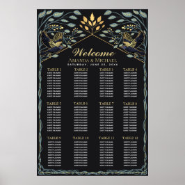 Betoverde Gotische Raven Bruiloft Zitplaatsen Graf Poster