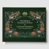 Betoverde Gotische Raven Dahlia Snapdragon Wedding Gastenboek (Voorkant)