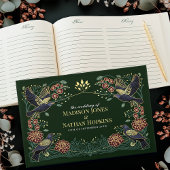 Betoverde Gotische Raven Dahlia Snapdragon Wedding Gastenboek