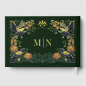 Betoverde Gotische Raven Dahlia Snapdragon Wedding Gastenboek (Achterkant)