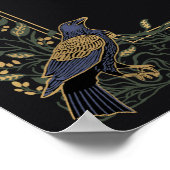 Betoverde Gotische Raven Groene Bruiloft Welkom Poster (Hoek)