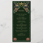 Betoverde Gotische Raven Snapdragon Dahlia Wedding Menu (Voorkant)