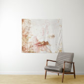 Betoverde Gouden en Roze Fee Verjaardag  Wandkleed (In Situ (horizontaal))