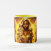 Betoverde gouden fee elegante sprankelende vleugel mok (Midden)