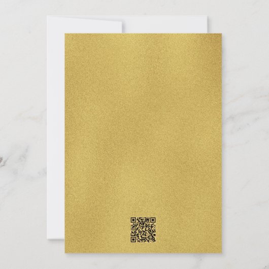 Betoverde Gouden Portaal Trouw Uitnodiging Bos (Achterkant)