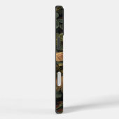 Betoverde Groene Draak met Elegante Bloemenreeks Case-Mate iPhone Case (Achterkant / Rechts)