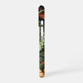 Betoverde Groene Draak met Elegante Bloemenreeks iPhone 16 Hoesje (Linkerkant)