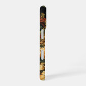 Betoverde Groene Draak met Elegante Bloemenreeks iPhone 16 Hoesje (Rechterkant)