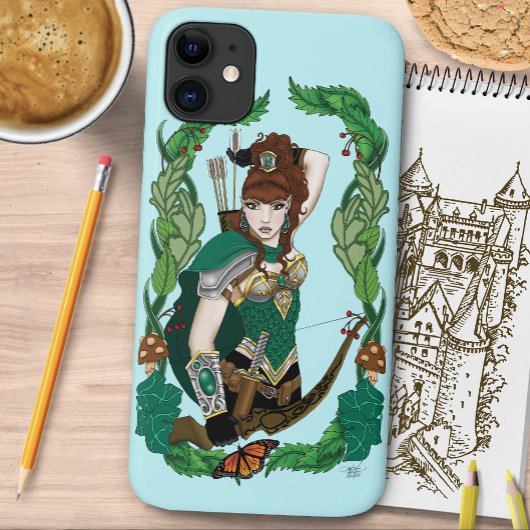 Betoverde Groene Fantasie Bosland Boogschutter Elf Case-Mate iPhone Case