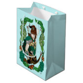 Betoverde Groene Fantasie Bosland Boogschutter Elf Medium Cadeauzakje (Voorkant Gekanteld)