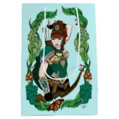 Betoverde Groene Fantasie Bosland Boogschutter Elf Medium Cadeauzakje (Achterkant)