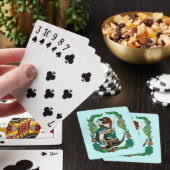 Betoverde Groene Fantasie Bosland Boogschutter Elf Pokerkaarten (Insitu)
