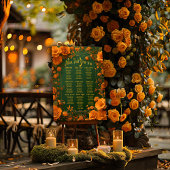 Betoverde groene, gouden en Oranje Keltische stoel Perfect Poster