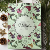 Betoverde Groene Lentetuin Hummingbird Floral Medium Cadeauzakje