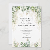 Betoverde Groene Pijnen: Save The Date Kaart (Voorkant)