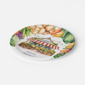 Betoverde groenten Boeren Markt Verjaardag Papieren Bordje (Gekanteld)