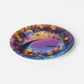 Betoverde Halloween-avond - Feestelijke papieren B Papieren Bordje (Gekanteld)