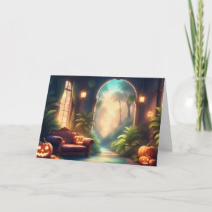 Betoverde Halloween Avond Notecard Bedankkaart
