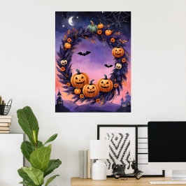 Betoverde Halloween Krans Poster