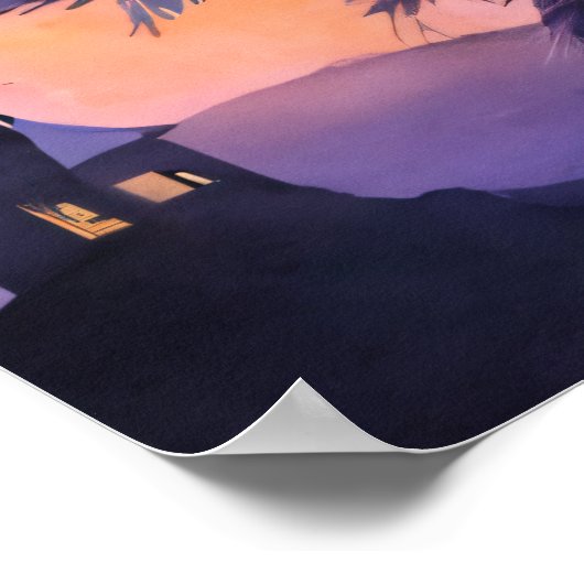 Betoverde Halloween Krans Poster (Hoek)