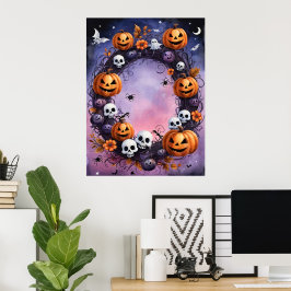 Betoverde Halloween Krans Poster