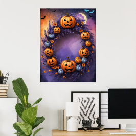 Betoverde Halloween Krans Poster