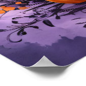 Betoverde Halloween maanlicht krans Poster (Hoek)
