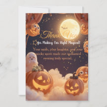 Betoverde Halloween Nacht Bedankkaart
