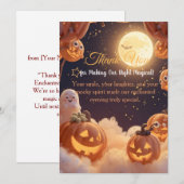 Betoverde Halloween Nacht Dankkaart Bedankkaart (Voorkant / Achterkant)