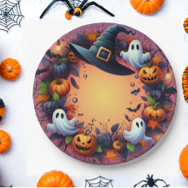 Betoverde Halloween nacht Papieren Bordje