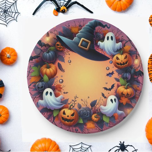 Betoverde Halloween nacht Papieren Bordje